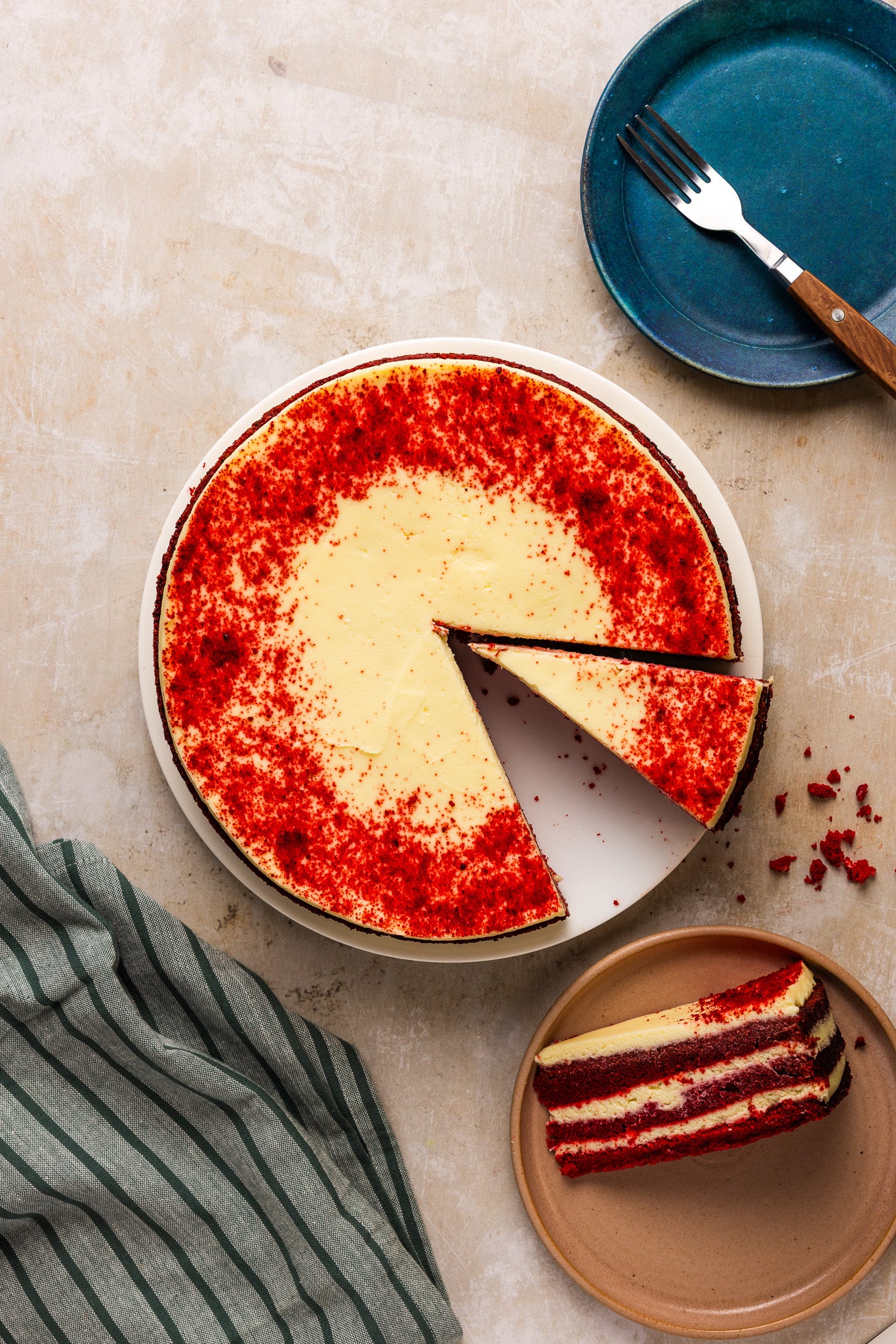 Triple Layered Red Velvet Cake / Cut