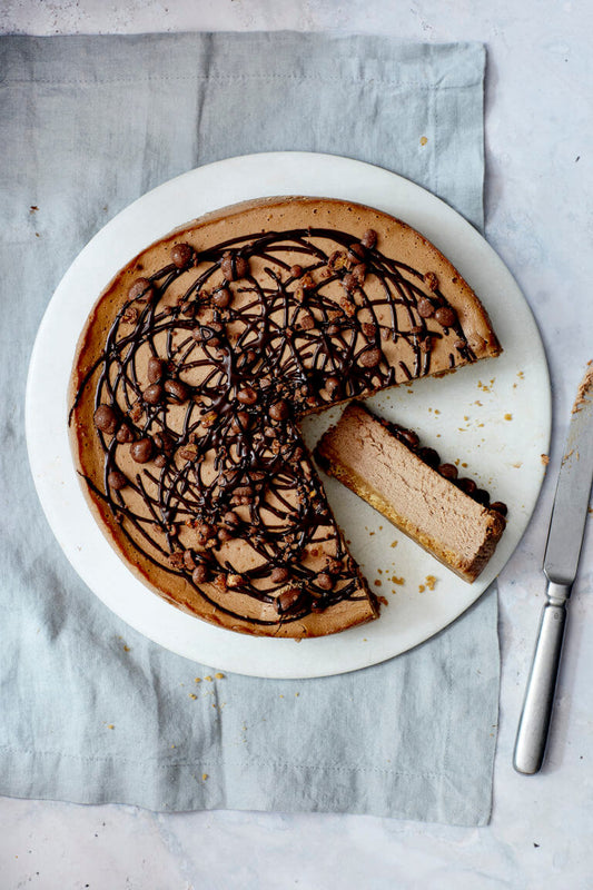 Chocolate Honeycomb Baked Cheesecake