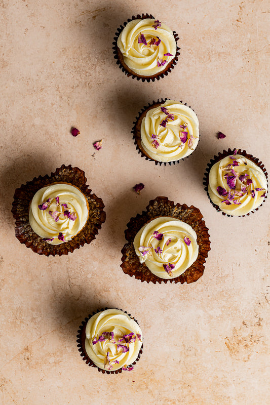 Rose and Pistachio Cupcakes / Box of 6