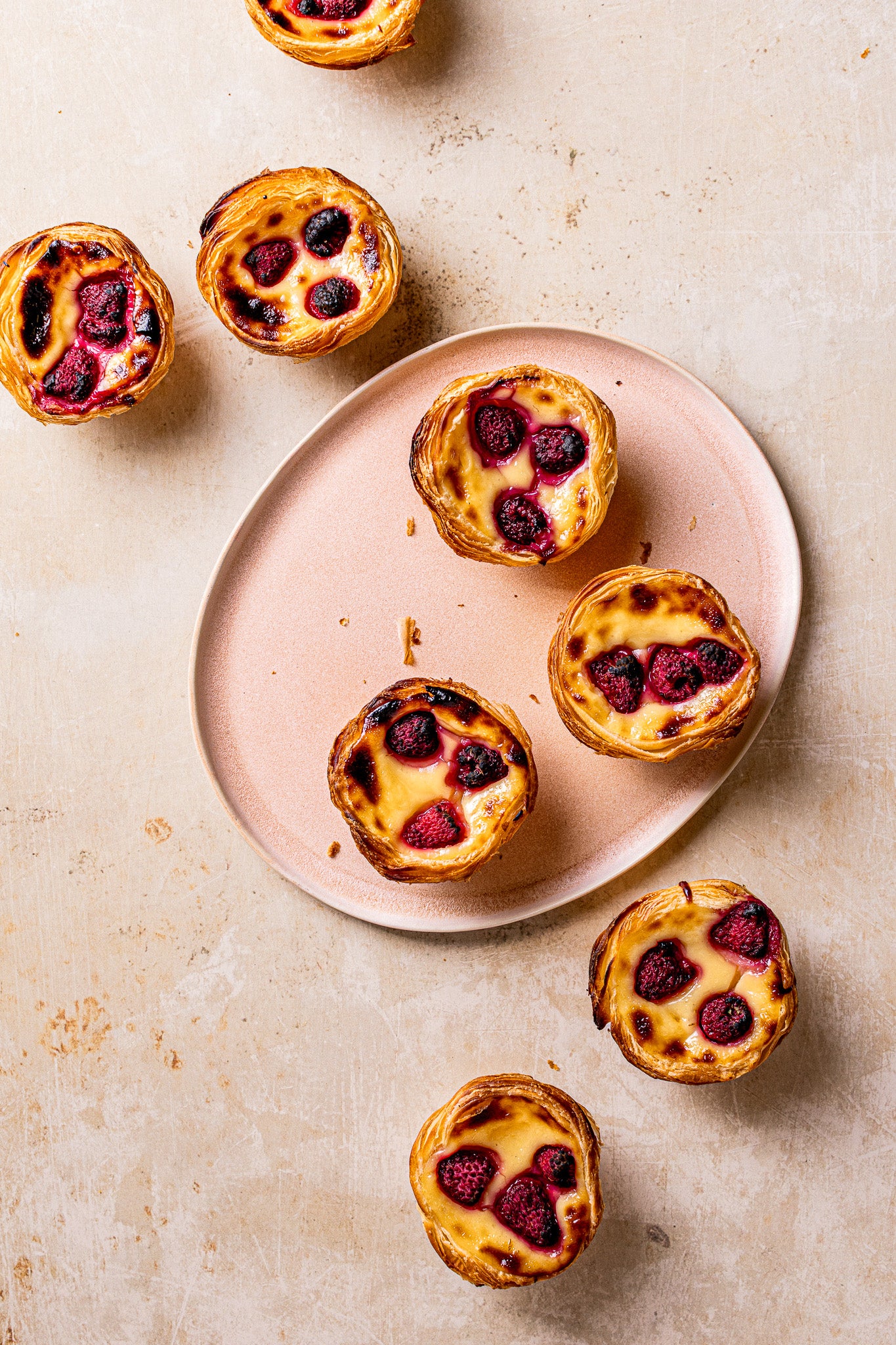 Raspberry Pastel de Natas