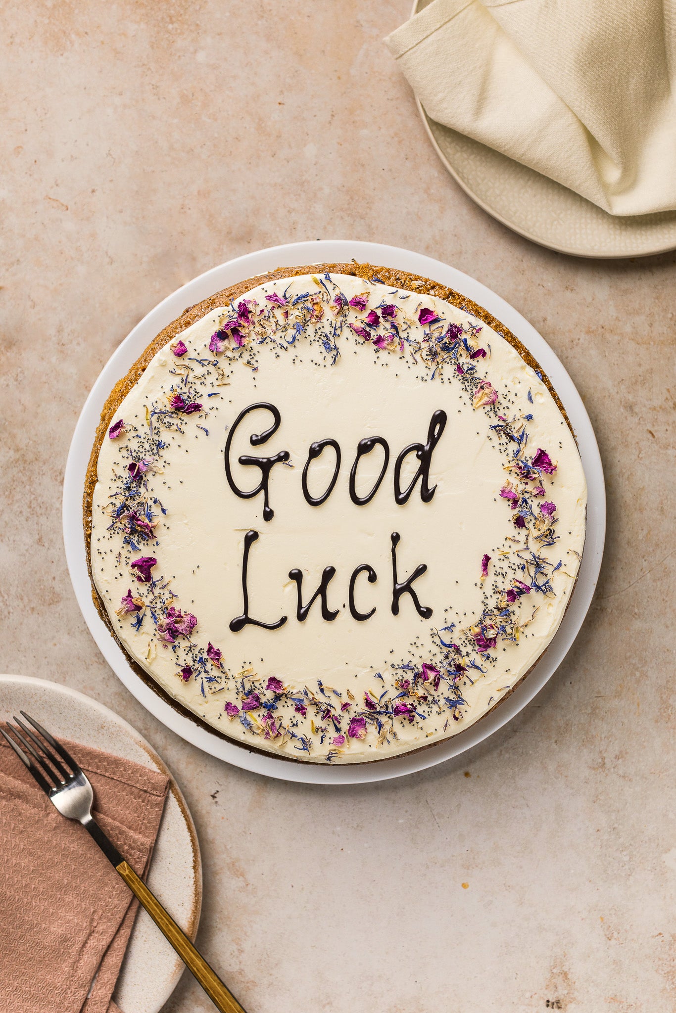 Lemon & Poppyseed Celebration Cake / Vegan / Customisable