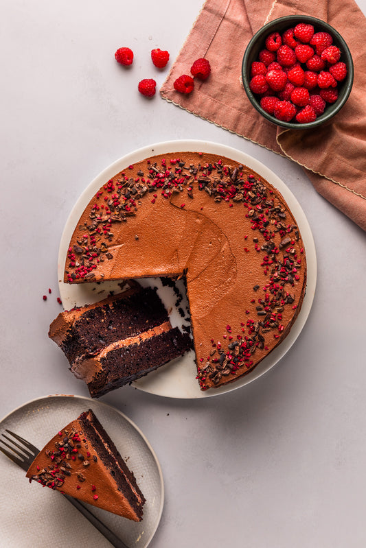 Vegan Chocolate & Raspberry Cake