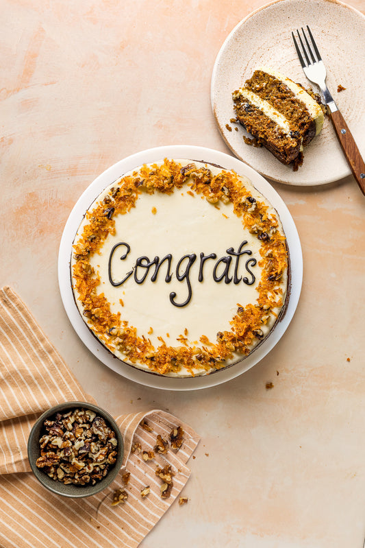 Carrot & Chopped Walnut Celebration Cake / Customisable
