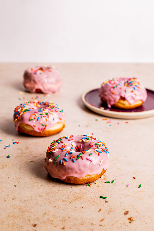 Pink Sprinkle Doughnuts / Vegan / Box of 5