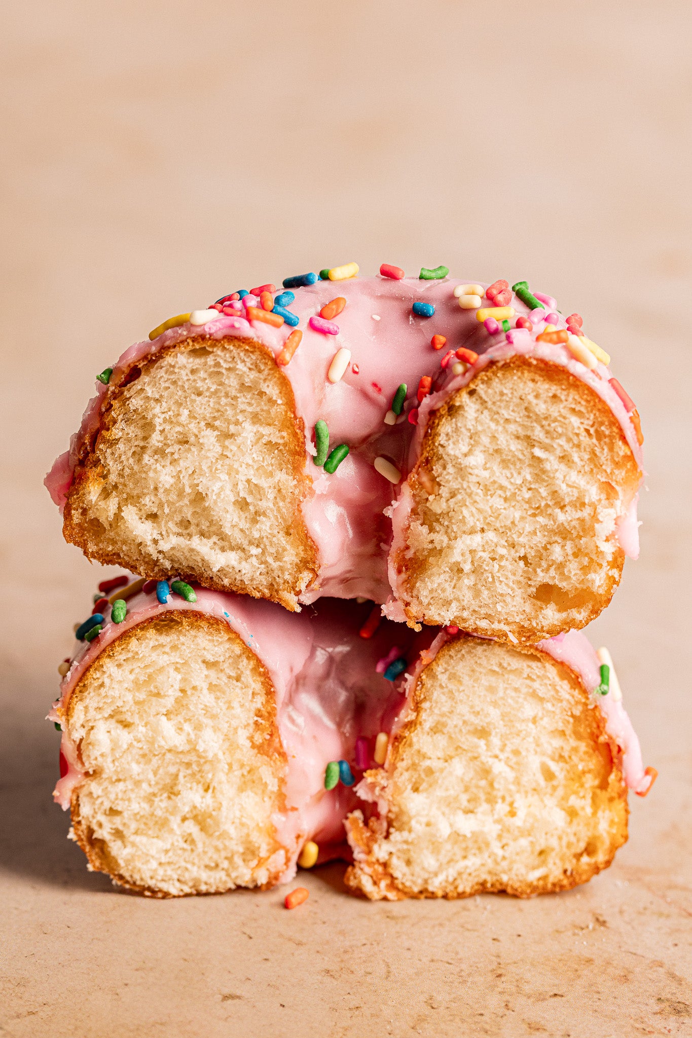 Pink Sprinkle Doughnuts / Vegan / Box of 5
