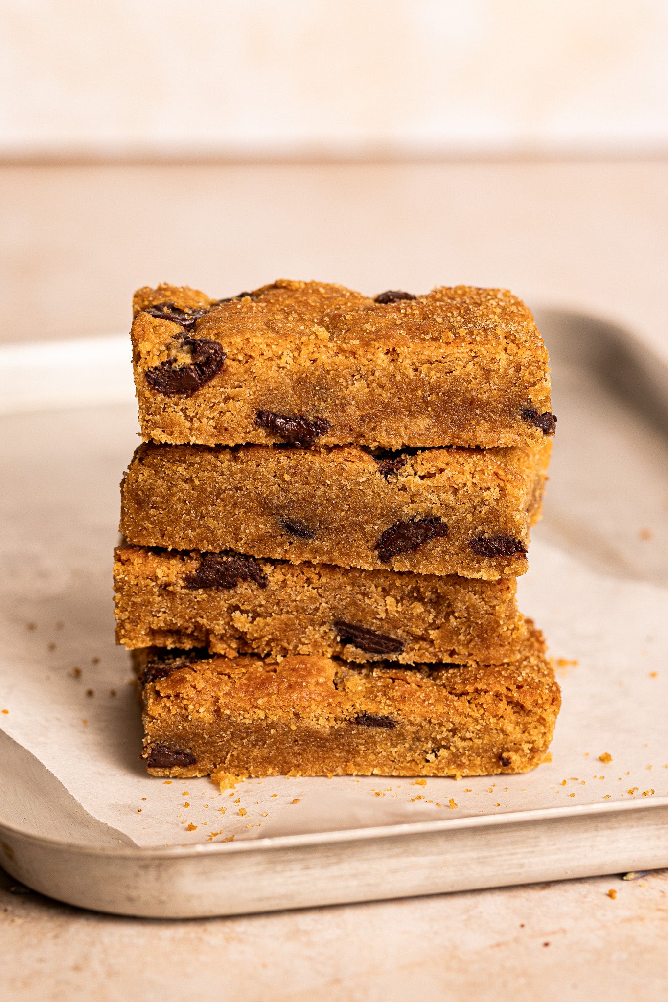 Frozen Peanut Butter Blondie Tray / Vegan / Gluten-Free