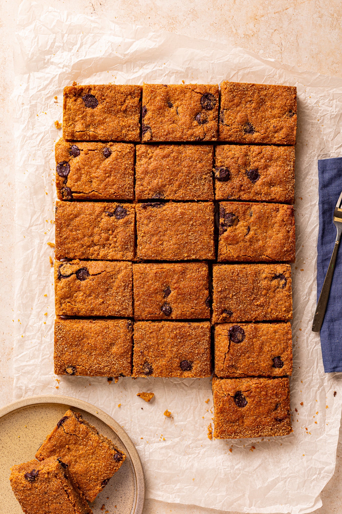Frozen Peanut Butter Blondie Tray / Vegan / Gluten-Free