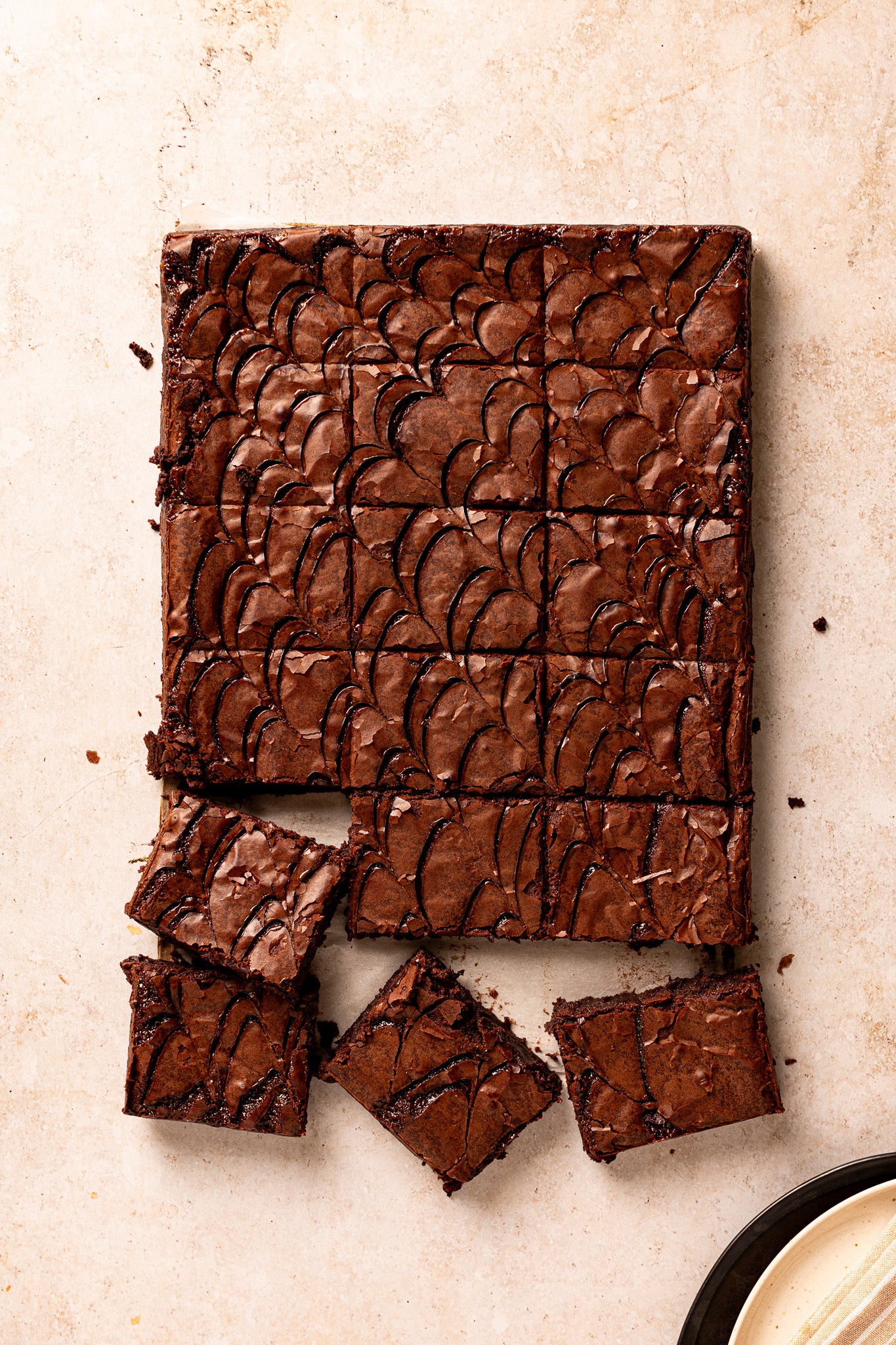 Frozen Salted Caramel Brownie Tray (Cut)