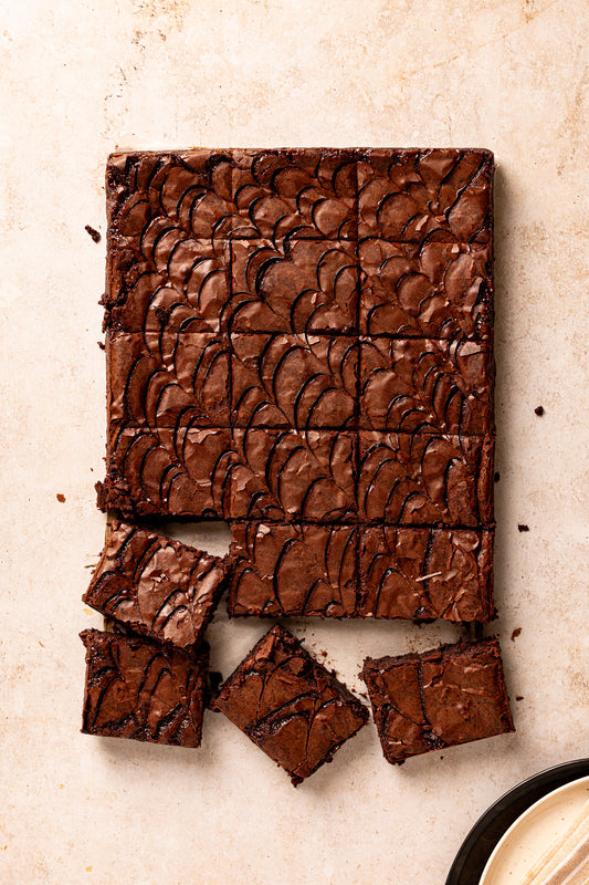 Frozen Salted Caramel Brownie Tray (Cut)